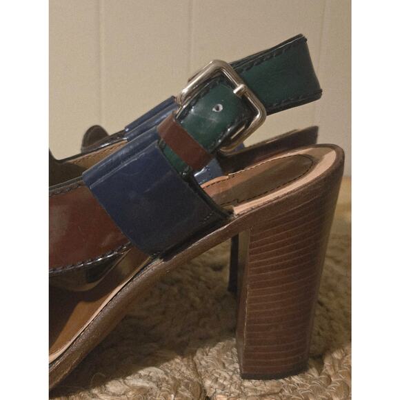 Prada Patent Leather Slingback Sandals Size EU 36 1/2 - US Size 6 - Picture 4 of 13